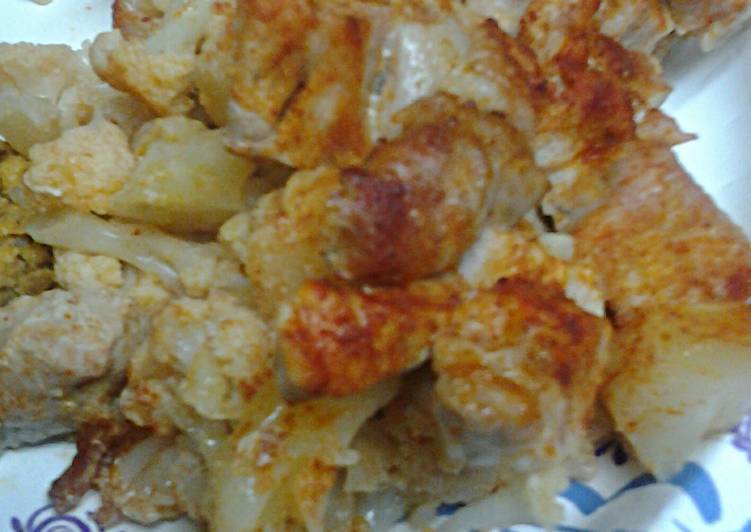 Simple Way to Prepare Perfect Cauliflower and Pork Bake