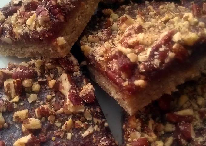 Steps to Make Ultimate Vickys Pecan Pie Bars, GF DF EF SF