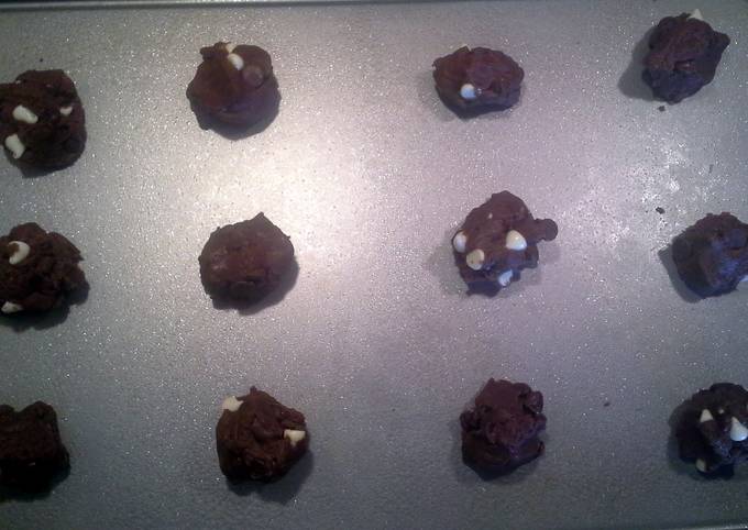 Recipe of Any-night-of-the-week tripple chocolate cake mix cookies