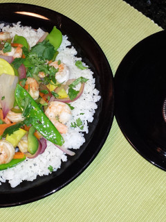 A picture of Stir fried shrimp.