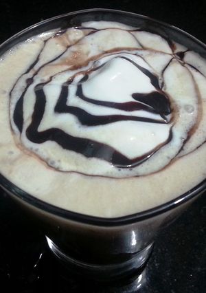 A picture of Semi Frozen Espresso with Vanilla Icecream / Affogato.