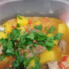 Hearty beef and butternut squash stew A picture of Hearty beef and butternut squash stew.