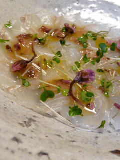 A picture of Japanese Flounder Sakura Carpaccio.