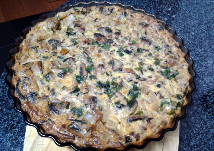 Recipe of Award-winning Leek and mushroom tart.