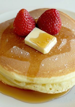 A picture of Fluffy Tokyo Soufflé Pancakes ☁️🥞🍓 | Easy 10-Minute Recipe with Morinaga Mix.