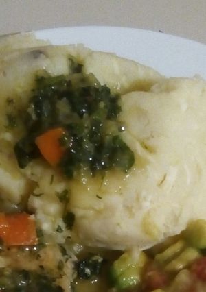 Una foto de Puré de papas al estilo de mi esposo