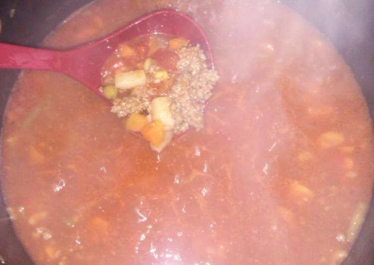 Easiest Way to Super quick vegetable beef soup