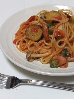 A picture of My Daughter's Favorite Veggie-Filled Napolitan Spaghetti.