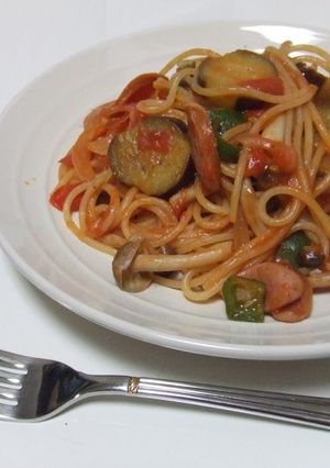 A picture of My Daughter's Favorite Veggie-Filled Napolitan Spaghetti.