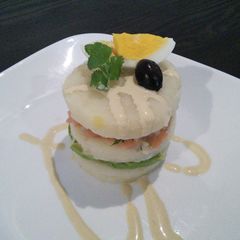 A picture of Causa Limeña (salmon).