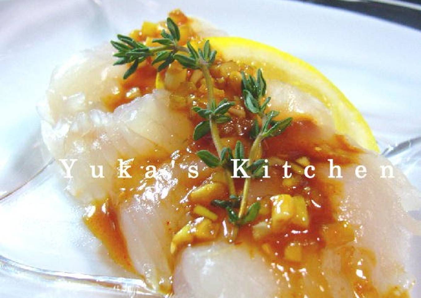 Flounder Sashimi with Gochujang Sauce