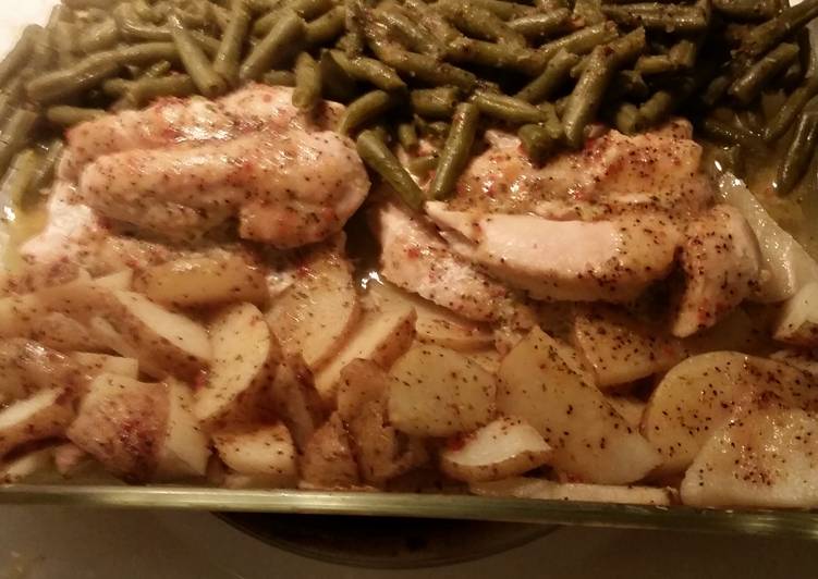 Recipe of Any-night-of-the-week Italian Chicken, Green Beans, and Potatoes