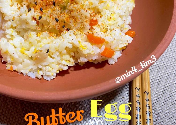 Cara Gampang Membuat Butter Rice with Egg Anti Gagal