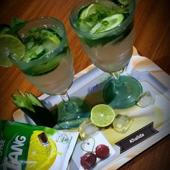 A picture of #Cucumber #lemon #mint #mojito.