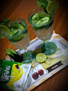 A picture of #Cucumber #lemon #mint #mojito.