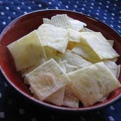 Potato Crackers Made with Joushinko Rice Flour A picture of Potato Crackers Made with Joushinko Rice Flour.