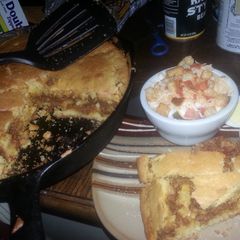 A picture of Taco cornbread.