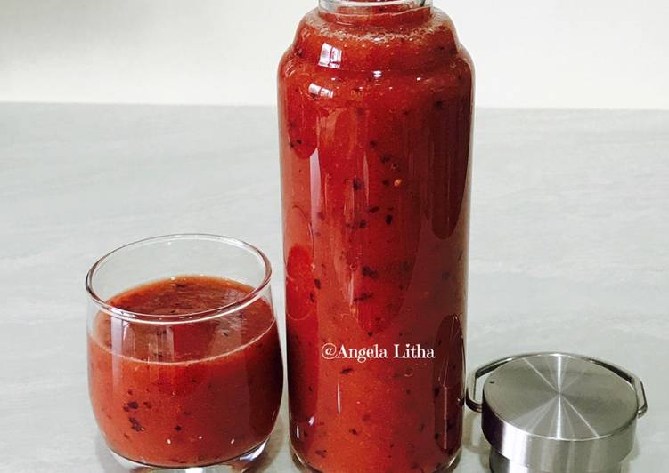 Cara Gampang Membuat Smoothie apel plum dan madu yang Bikin Ngiler