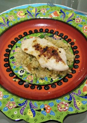 A picture of Chargrilled Chicken & Lemon Pearl Barley.