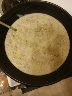 A picture of Hamburger and Sausage Gravy.