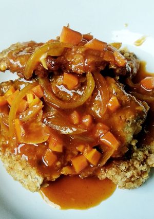 Foto resep Gurame Fillet Crispy Oatmeal Saus Barbeque (Eat Clean)