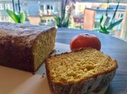 Una foto de budín de mandarinas sin gluten