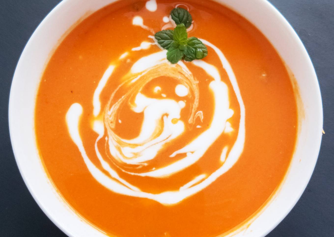 Roasted Sweet Potato, Carrot-Red Pepper Soup