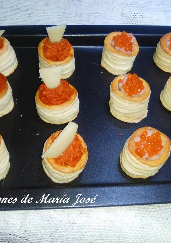 Una foto de Mini volovanes rellenos