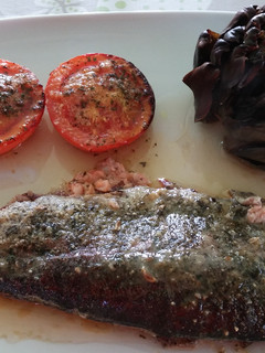 Una foto de Trucha al horno
