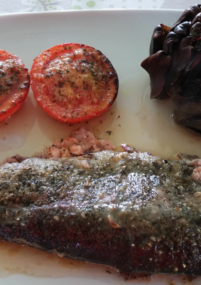 Una foto de Trucha al horno
