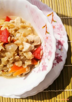 รูปของ โจ๊กข้าวโอ๊ต​อกไก่