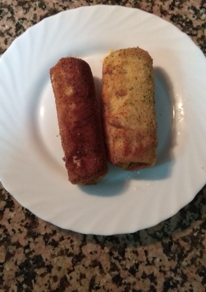 Una foto de Salchicha rebozada con queso