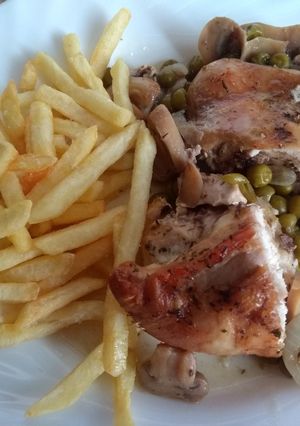 Una foto de Pollo al horno