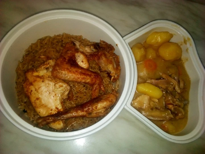 Easy Steps to Make Recipe Brown rice with potato and carrot gravy that is Can Pamper Your Tongue, Addictive}