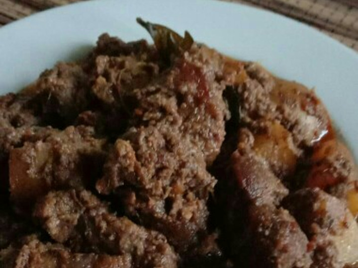 Cara Membuat Rendang Daging mix Kentang Irit Anti Gagal