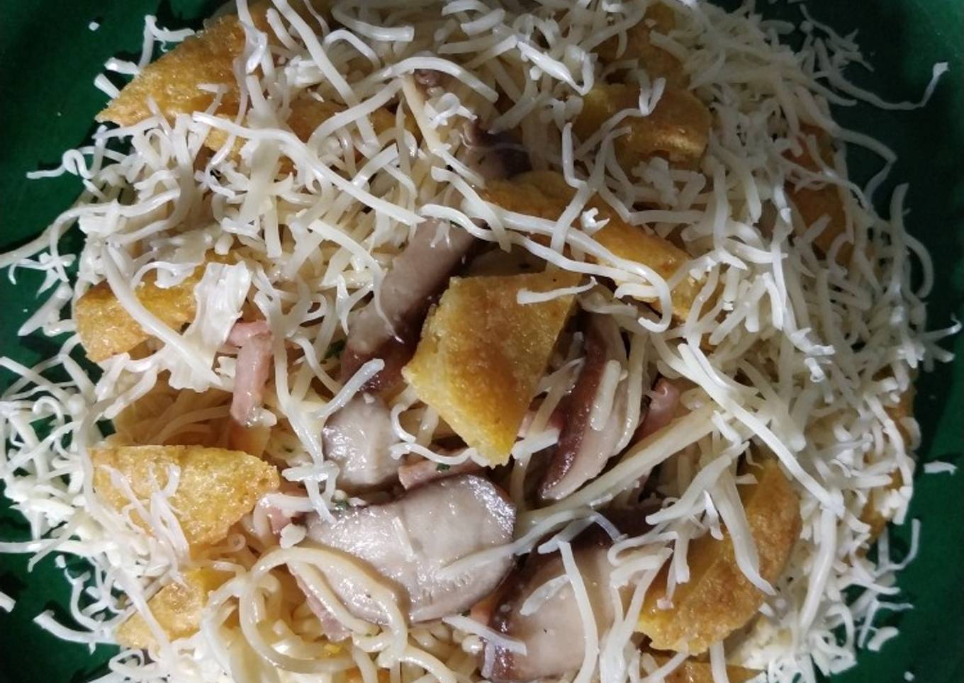 Spagetty Aglio Olio with Shiitake