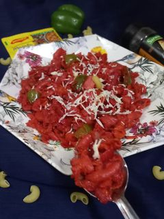 बीटरूट मैकरॉनी पास्ता रेसिपी मुख्य फोटो