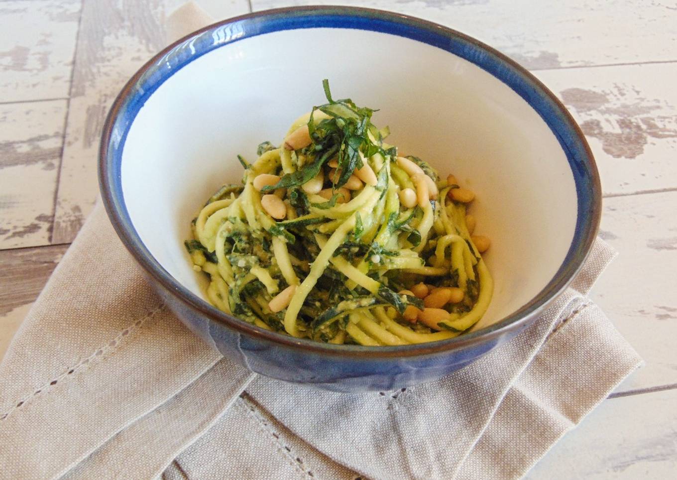 Fresh Pesto with Courgette Spaghetti