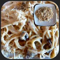 Una foto de Spaghetti con SALSA CARUSSO, vegetariana😉🤪
