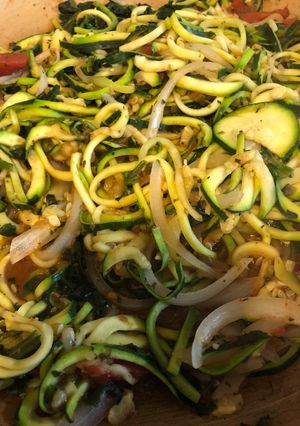 Una foto de Spaghetti de zucchini