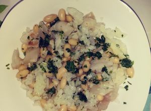 Una foto de Causeo de porotos con pata