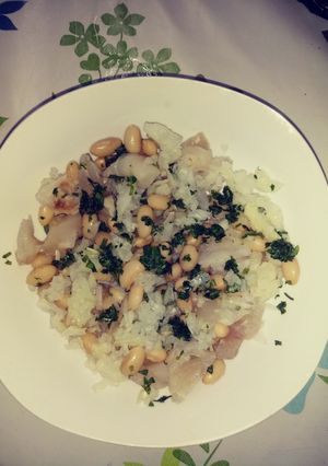 Una foto de Causeo de porotos con pata