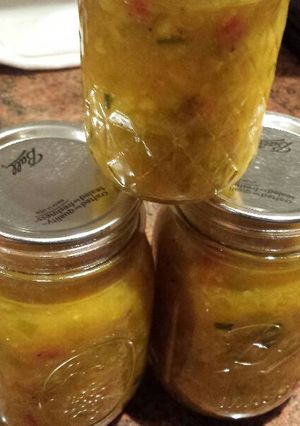 A picture of Mustard Pickles / Piccalilli.