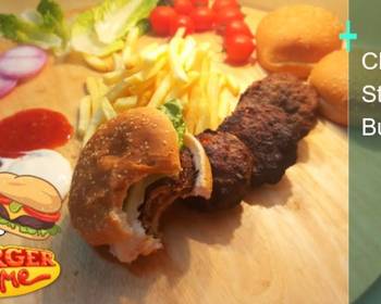 Easy Fast Cooking Cheese Stuffed Smoked Burger RECIPE  With Video Savory Delicious