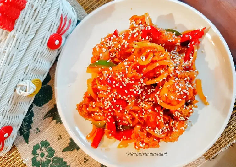 Masakan Unik Sayap Pedas Goreng ala Korea (Korean Spicy Wing) Enak Sempurna