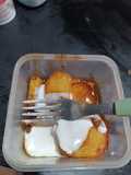 Manzana cocida con caramelo