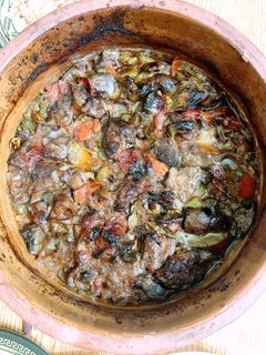 صورة لوصفة طاجن كبده وقوانص بالبطاطس مفيش الذ من كده 😋