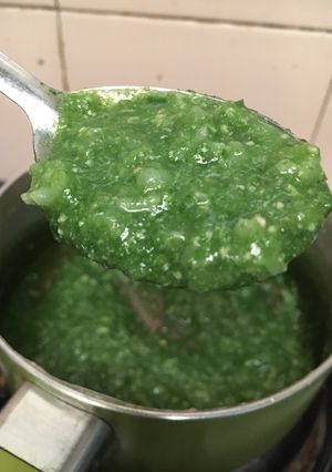 Hình của món Cháo mồng tơi thịt bò.