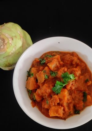 A picture of Kohlrabi sabji.
