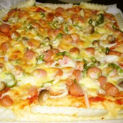 A picture of Easy Pizza with Pancake Mix & Tofu.